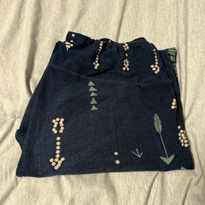 LuLaRoe Navy Blue Patterned Leggings